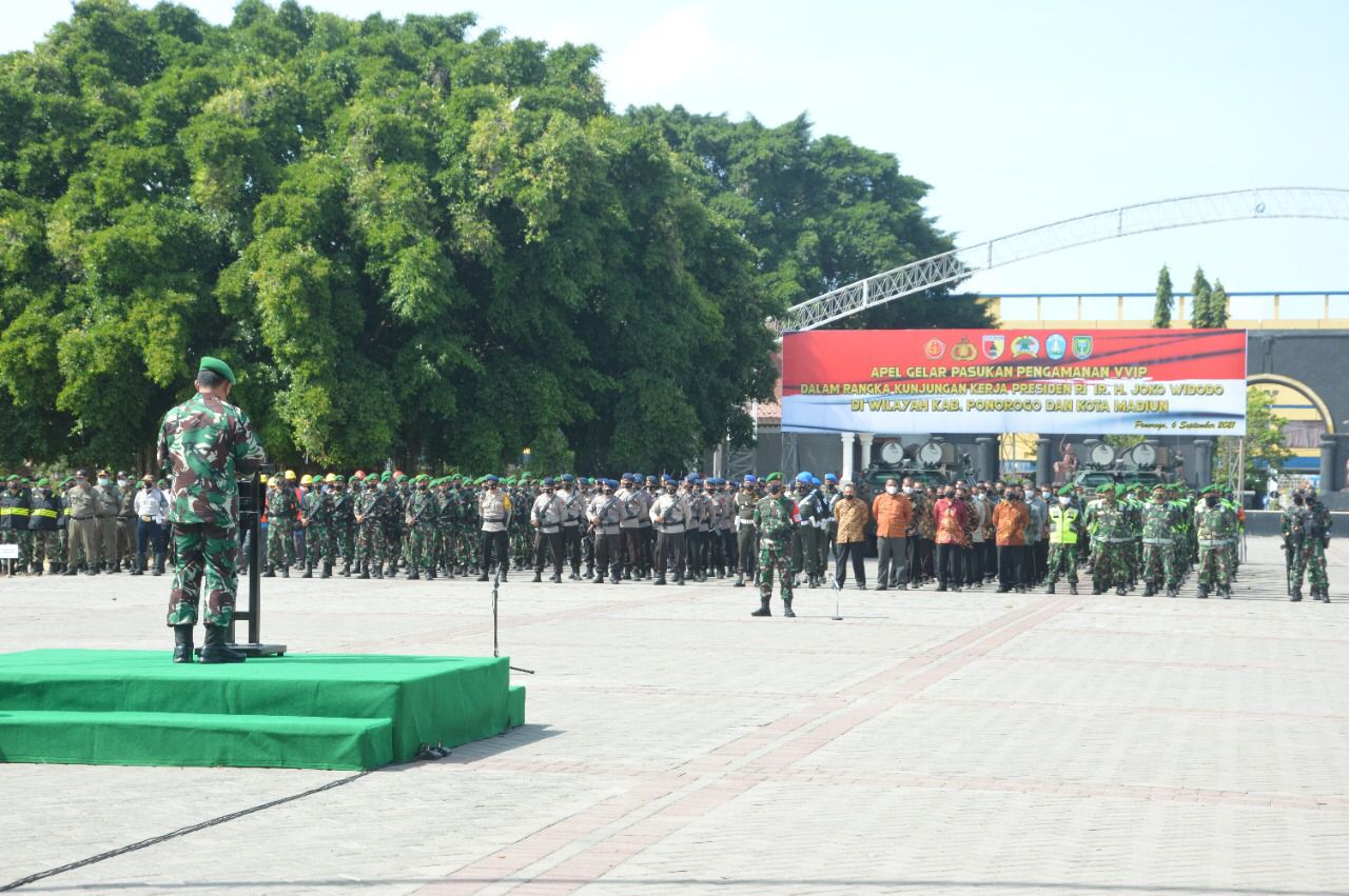 Sambut Kunjungan Jokowi ke Ponorogo, Ribuan Personil Disiagakan