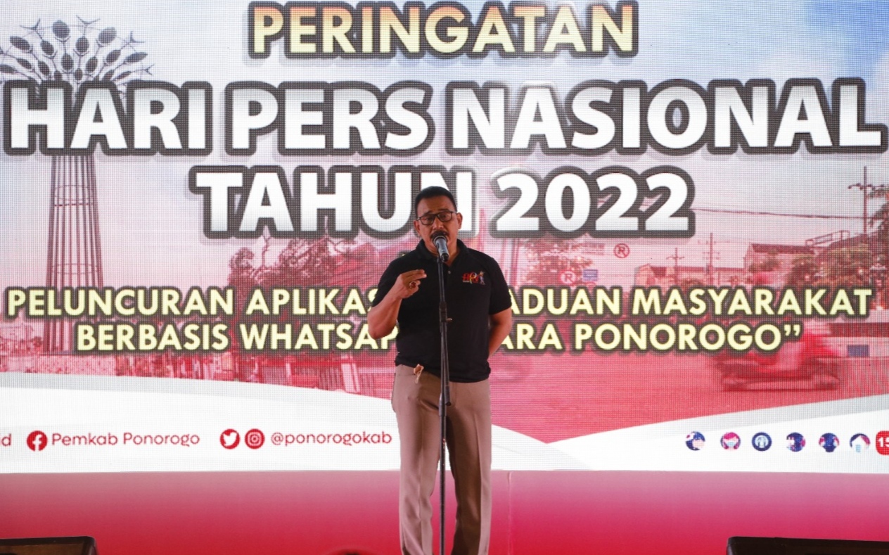 Peringati HPN 2022, Pemkab Ponorogo Launching Pengaduan Masyarakat Via WhatsApp