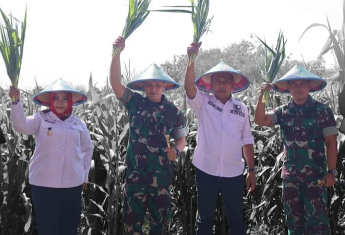Kang Giri Bupati Ponorogo Panen Raya Jagung dan Petik Bunga Varietas Reog 234