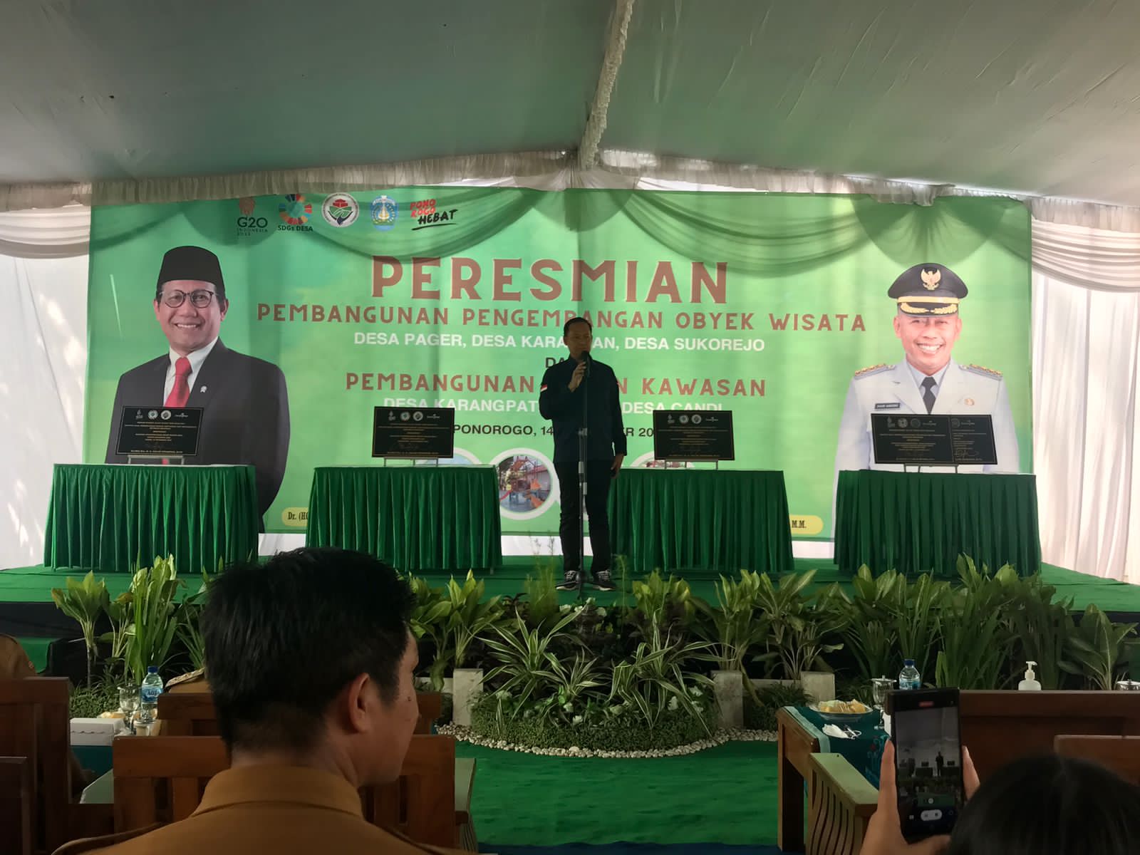 Kemendes PDTT Resmikan Pengembangan Obyek Wisata Desa di Ponorogo