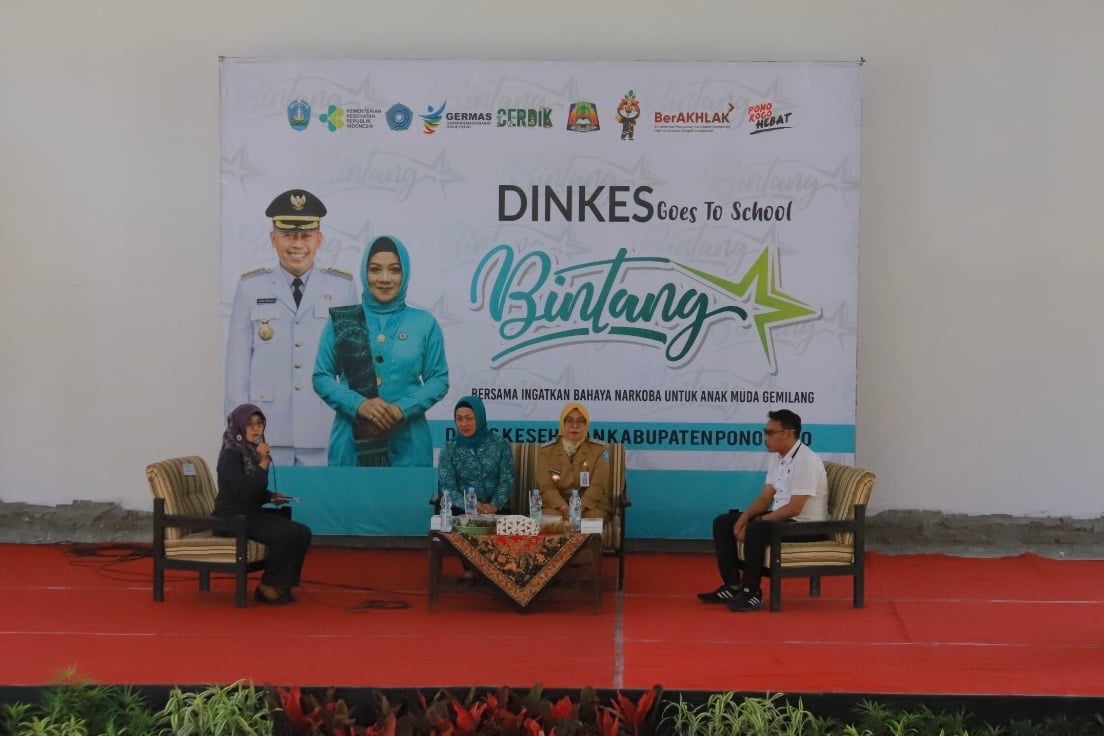 Dinkes, TP-PKK, dan Polres Ponorogo Goes to School Anti Narkoba
