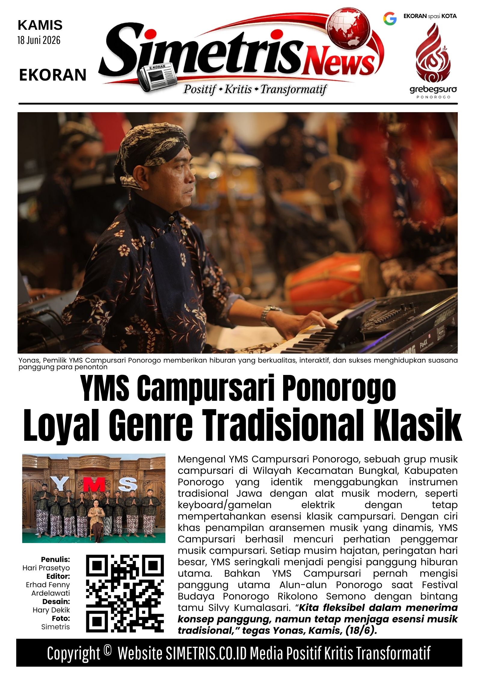 YMS Campursari Ponorogo, Loyal Pertahankan Genre Tradisional Klasik