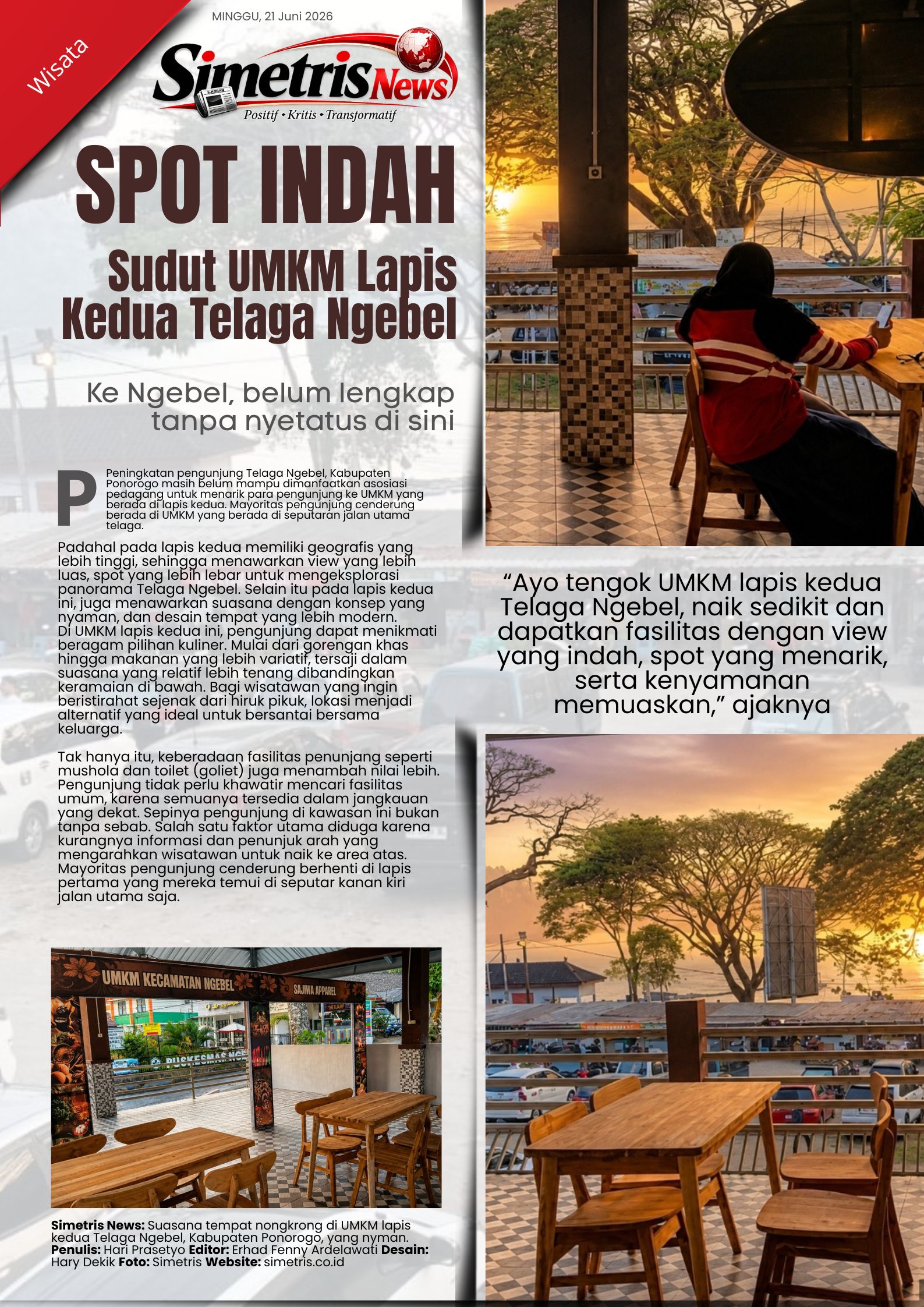 View Indah, Spot Istimewa dari UMKM Lapis Kedua Telaga Ngebel Ponorogo
