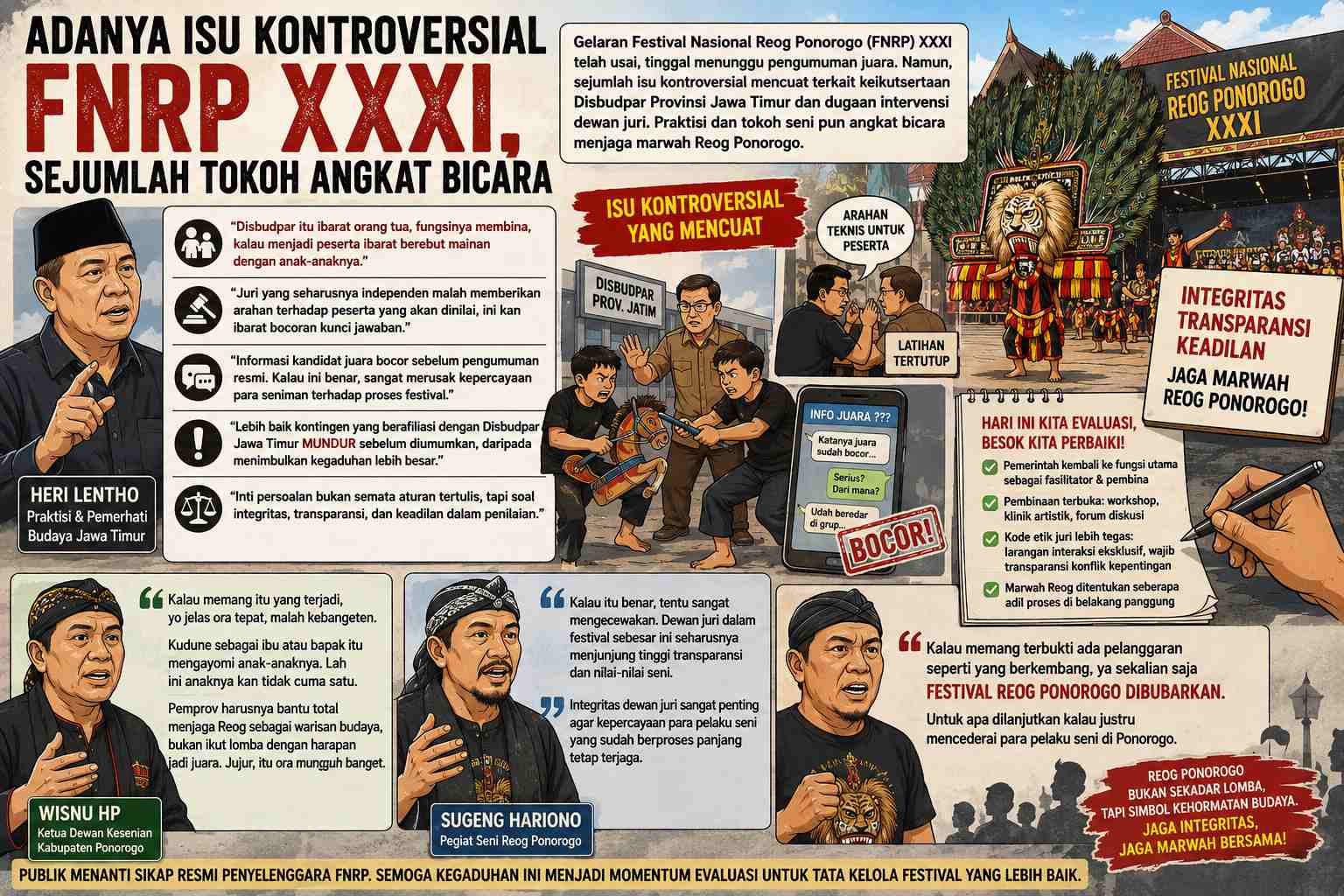 Adanya Isu Kontroversial FNRP XXXI, Sejumlah Tokoh Angkat Bicara