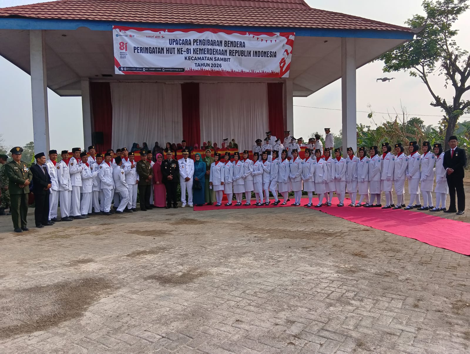 Upacara HUT ke-81 Kemerdekaan RI Kecamatan Sambit Berlangsung Khidmat
