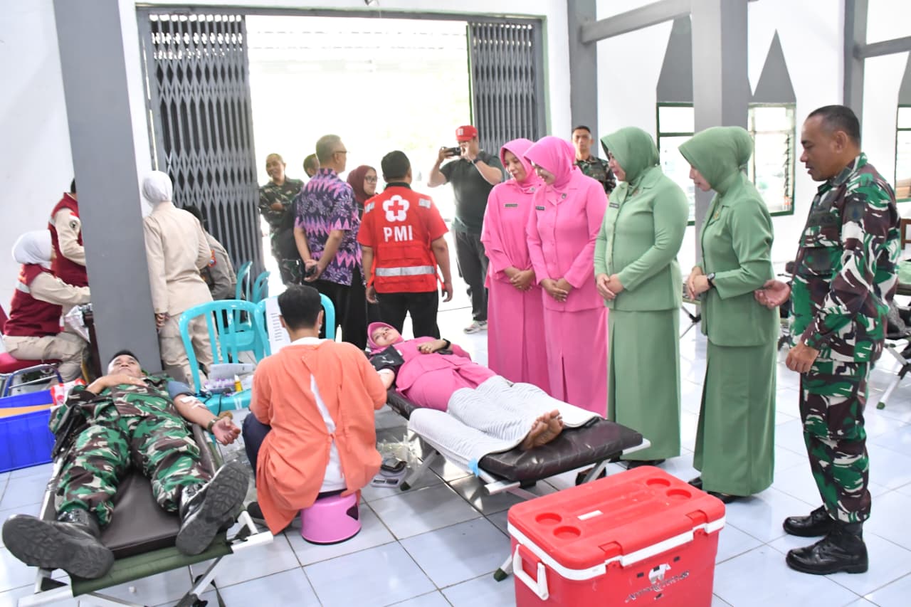 Setetes Darah untuk Sesama, Kodim Ponorogo Gelar Donor Darah Peringati HUT ke-81 TNI