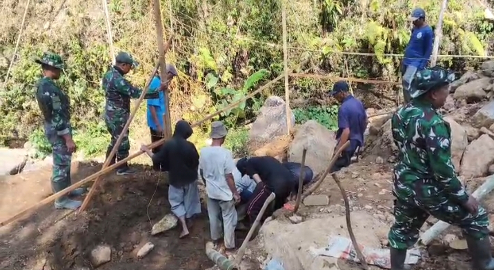 Akses Warga Dibuka! Kodim Ponorogo Bangun 5 Jembatan Perintis Garuda, Progres Tembus 56 Persen